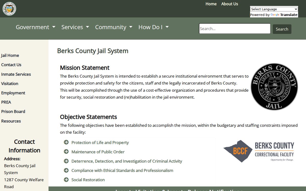Muhlenberg Township previous residents Berks County Jail System source